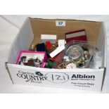 Box of costume jewellery