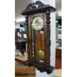 Victorian mahogany working wall clock