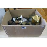 Box of door handles etc