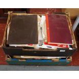 2 boxes of old photographs and magazines etc