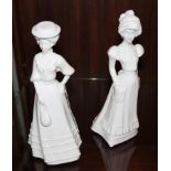 Pair of Spode lady figures