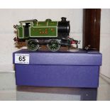 Boxed tin model engine with key