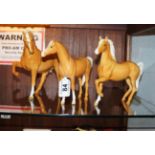 3 Beswick horses