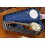 John Grey & Sons of London banjo in case