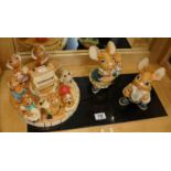 Collection of Pendelfin model rabbits