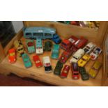 Small collection of old die cast cars and lorries