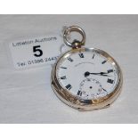 Silver fob watch