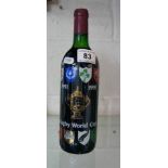 Bottle of Bordeaux commemorating the 1991 Rugby world cup