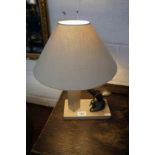 Marble and bronze Art Deco table lamp (recently re-wired)