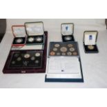 Selection of cased proof coins and coin sets, mainly silver proofs - to include 1996 silver proof