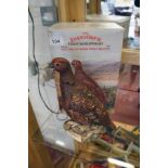 Royal Doulton Famous Grouse whiskey decanter figure with contents and box
