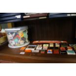 Large collection of 200+ match boxes and books