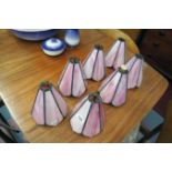 Set of 7 Art Deco lamp shades