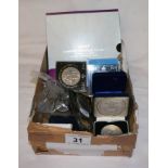 Box of commemorative coins