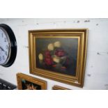 Still life oil in gilt frame