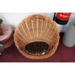 Large wicker cat basket