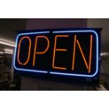 Neon 'OPEN' sign - working