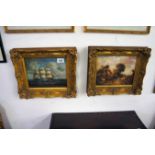 Pair of ornate gilt framed pictures