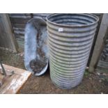 Tin bath and corrugated drum