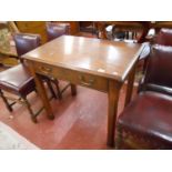 18C style oak side table with drawer