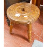 Small burr walnut stool