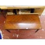 Large mahogany coffee table with drawers