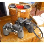 3 sets of binoculars