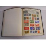 Amhurst stamp album of stamps from around the world