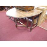 Oak & barley twist gateleg table