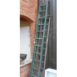 2 wooden ladders