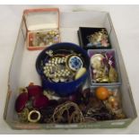 Box of costume jewellery