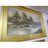 Large watercolour - River scene