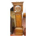 Oak cased grandmother clock