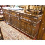 Good quality carved oak sideboard