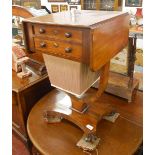 Fine Regency mahogany sewing table