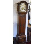 Oak cased grandmother clock