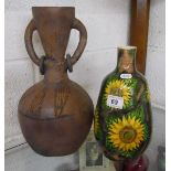 2 ornate vases