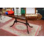 Regency style mahogany D end table