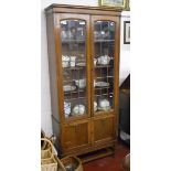 Glazed oak display cabinet