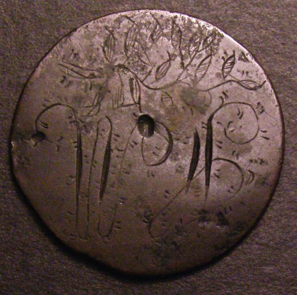 Engraved Halfpenny George II-George III period, HENRY MEAGHER around a crudely engraved bird with
