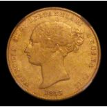 Australia Half Sovereign 1856 Sydney Branch Mint, Double struck date, as Marsh 381 NGC XF details,