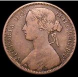 Mint Error - Mis-Strike Brockage Penny Victoria Obverse 6 VG/NF