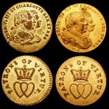 Farthings 18th Century Middlesex (3) undated in brass DH1137, 1138, 1166 GVF