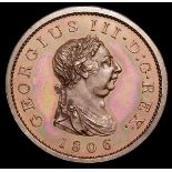 Penny 1806 Bronzed Proof Peck 1323 KP30 nFDC with a couple of small spots and with an attractive