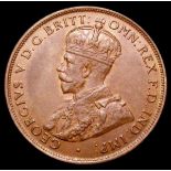 Australia Penny 1925 Unc or near so with subdued lustre KM23 excessively rare in this high grade