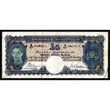 Australia Five Pounds Commonwealth Bank of Australia 1939 Sheehan and McFarlane blue signature