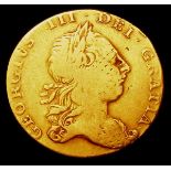 Guinea 1763 Second Laureate Head S.3726 About Fine/Fine with some haymarking and a dig on the