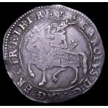 Halfcrown Charles I Tower Mint under the King, Group I First horseman, type 1a2, horse caparisoned