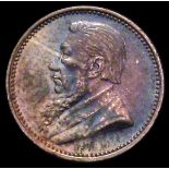 South Africa Threepence 1896 KM#3 GEF with an attractive and colourful tone