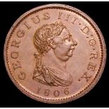 Penny 1806 Peck 1342 Incuse Curl GEF with traces of lustre, the reverse with a few contact marks